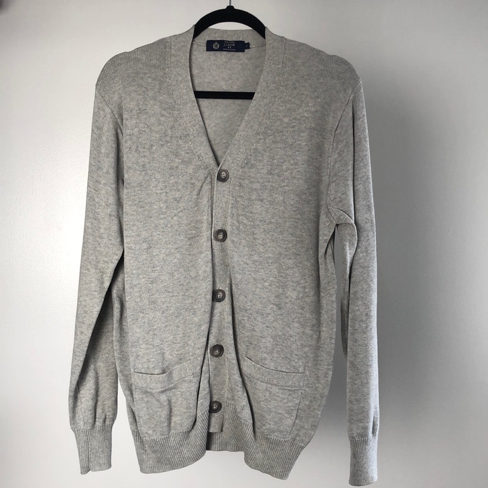 Used J.Crew Button-Up Cardigan in Grey.